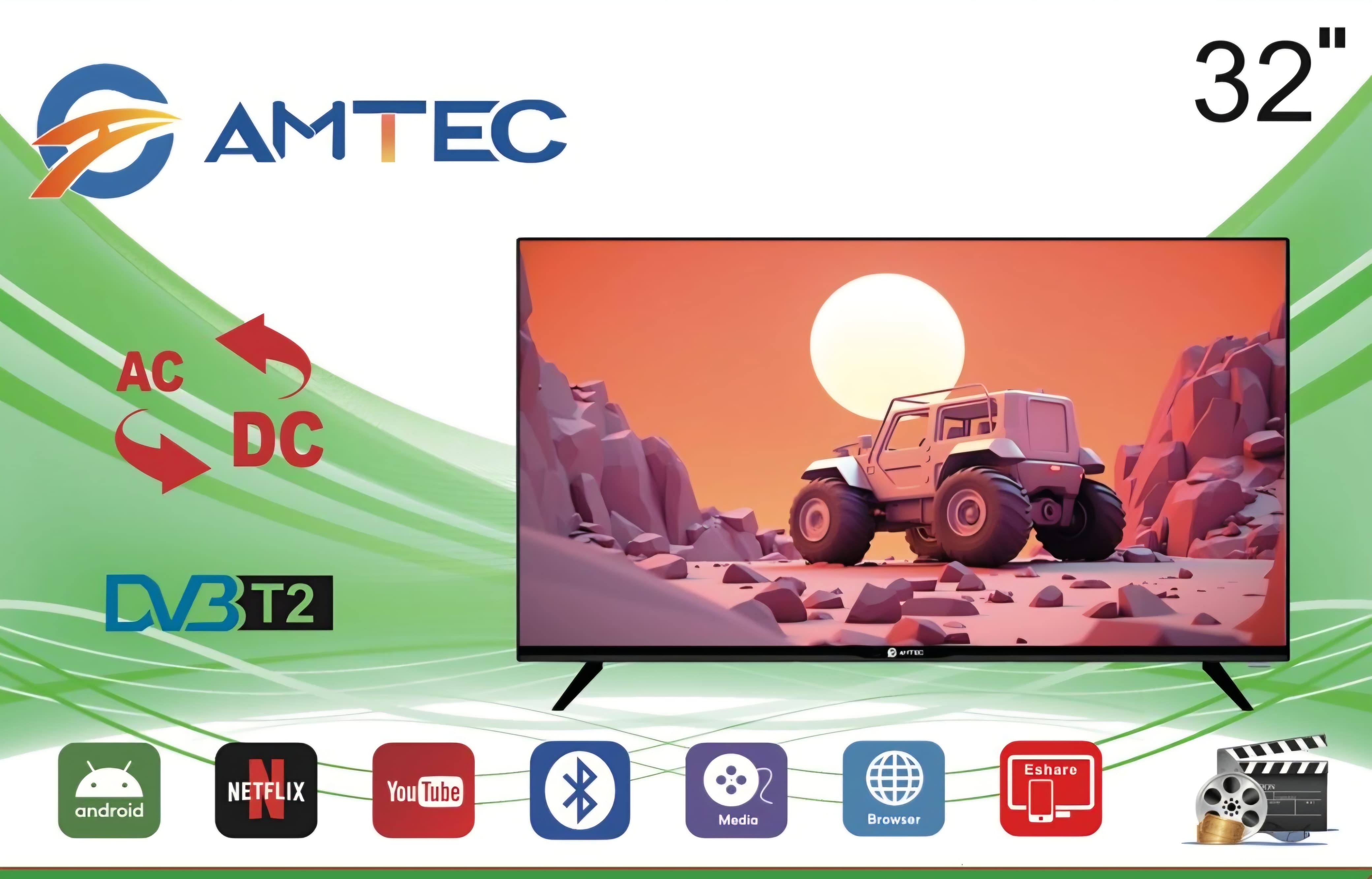 AMTEC AC DC 32" SMART TV